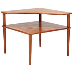 Peter Hvidt Minerva Corner Table France and Son Teak, 1960s
