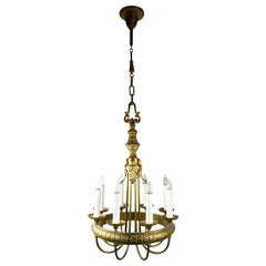 Antique Eight Candle Masonic Chandelier