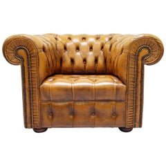 Chesterfield Ledersessel Antik Vintage Englisch Sessel