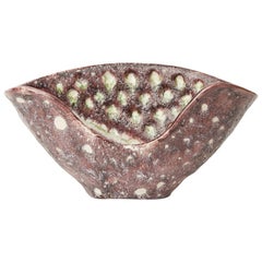 Guido Gambone Italian Volcanic Glazed Bowl, Mid-20th Century