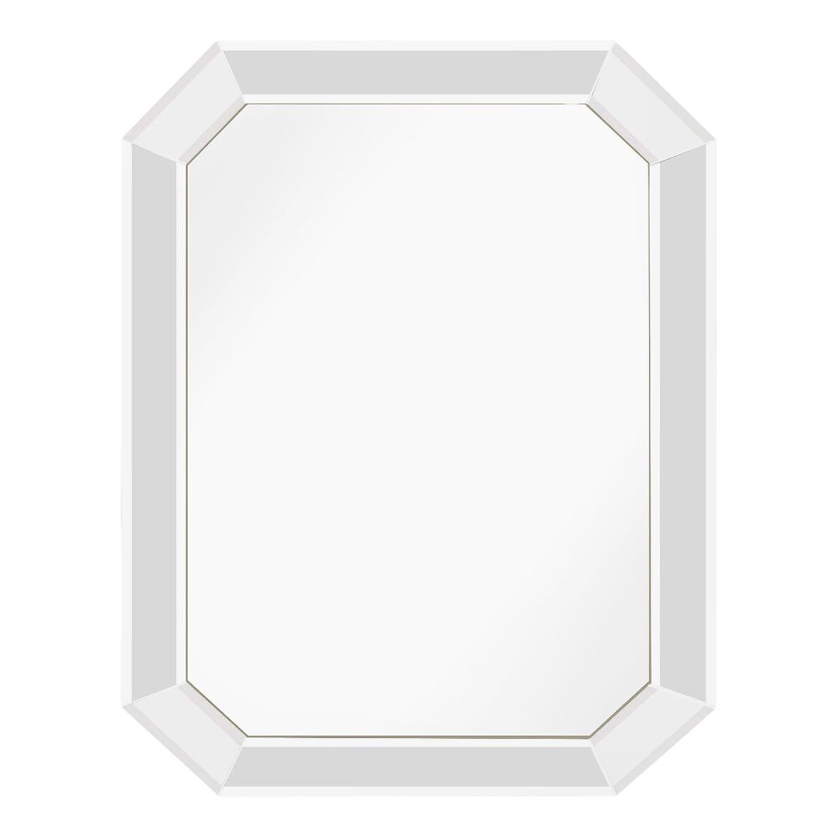 Large Chic 8 Sided Mirror with Bevelled Panels, 1960s