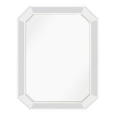 Retro Large Chic 8 Sided Mirror with Bevelled Panels, 1960s