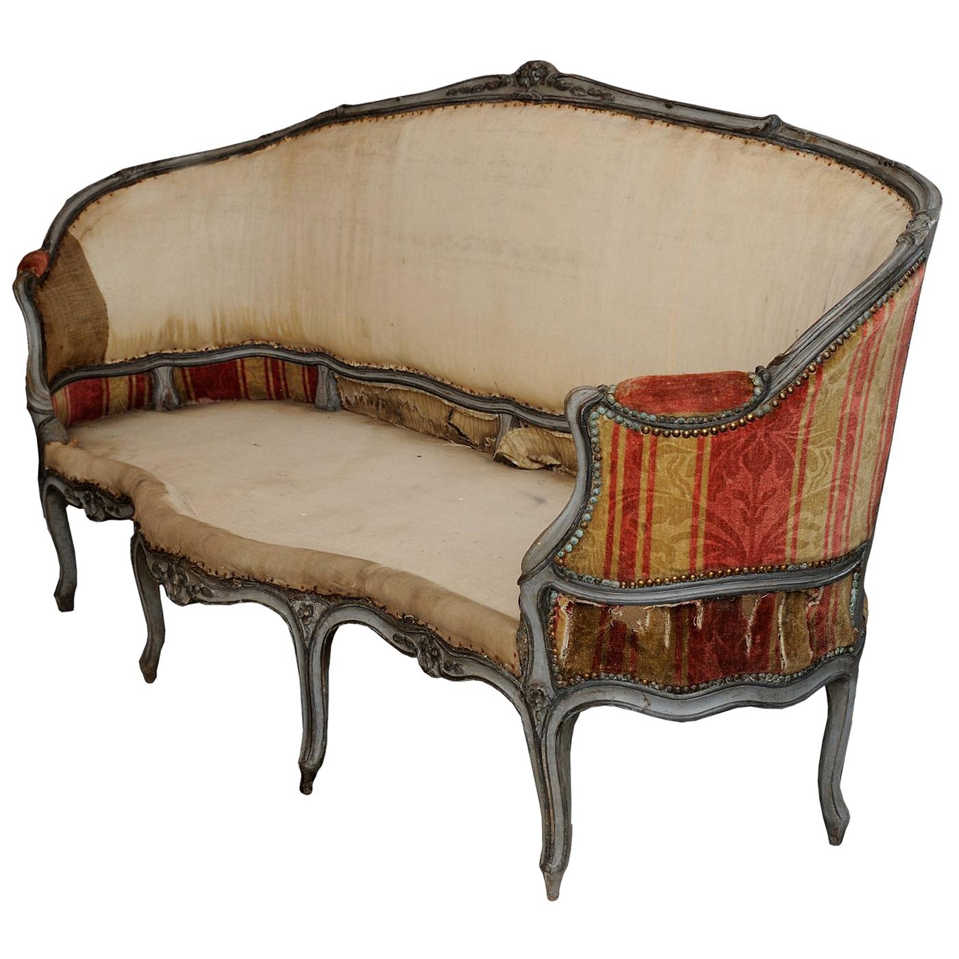 Large Louis XV Period Painted Sofa, circa 1760 im Angebot