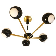 Five-Globe Stilnovo Chandelier