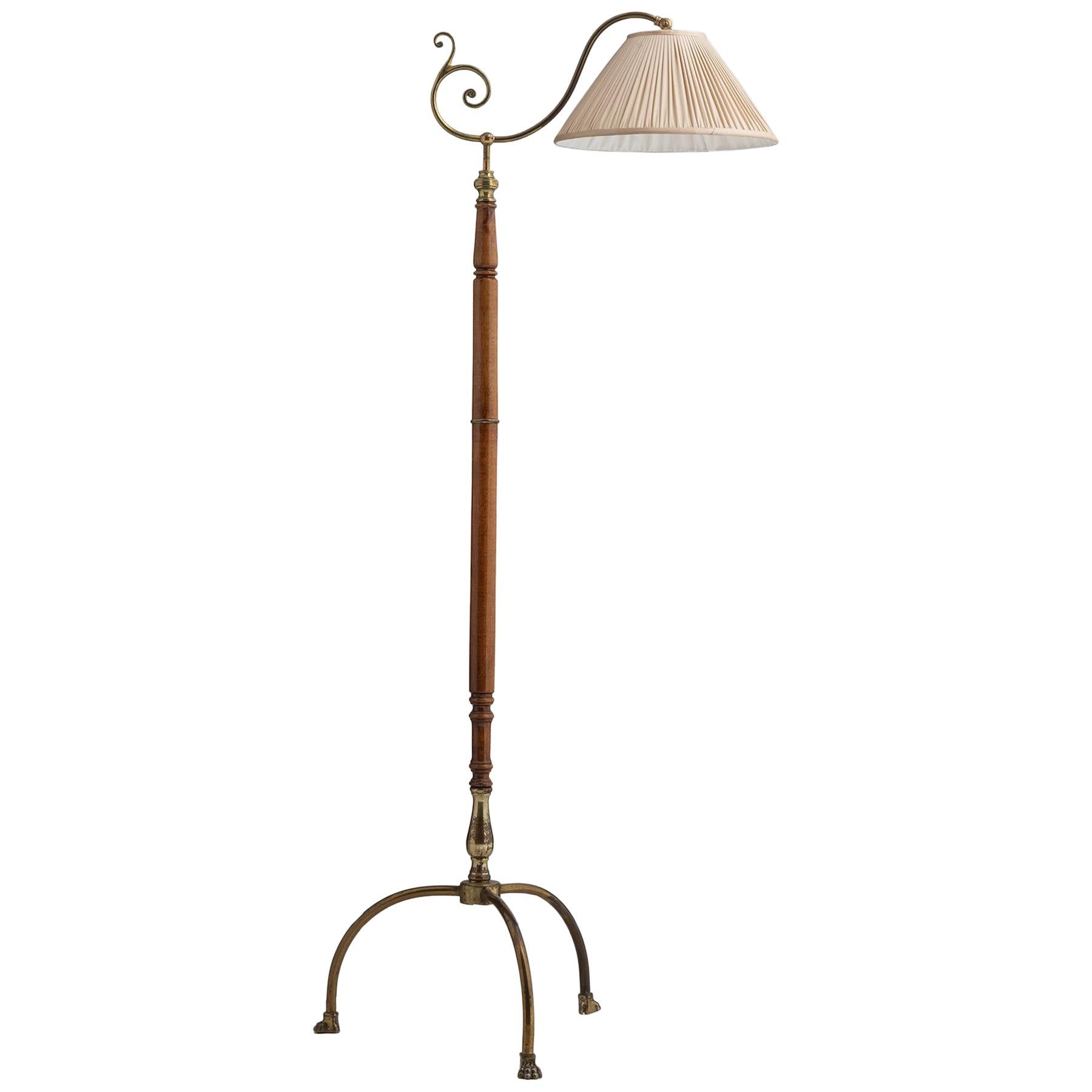 Adjustable Reading Lamp with Claw Feet, France, circa 1930