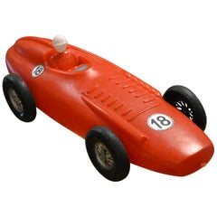 Retro 1960s Extra Large Racing Car Toy with Driver