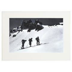 Fotografia di sci alpino, 'Tre Cime' tratta da un originale del 1930