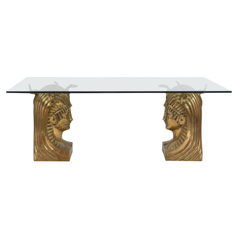 20th Century Egyptian Revival Pharaoh Dining Table For ...