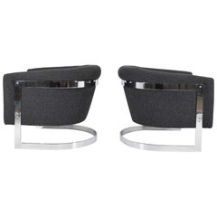 Pair of Milo Baughman Style Lounge Chairs