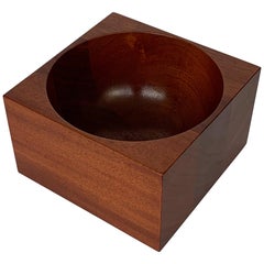 Modernist Mahogany Bowl by John Sage