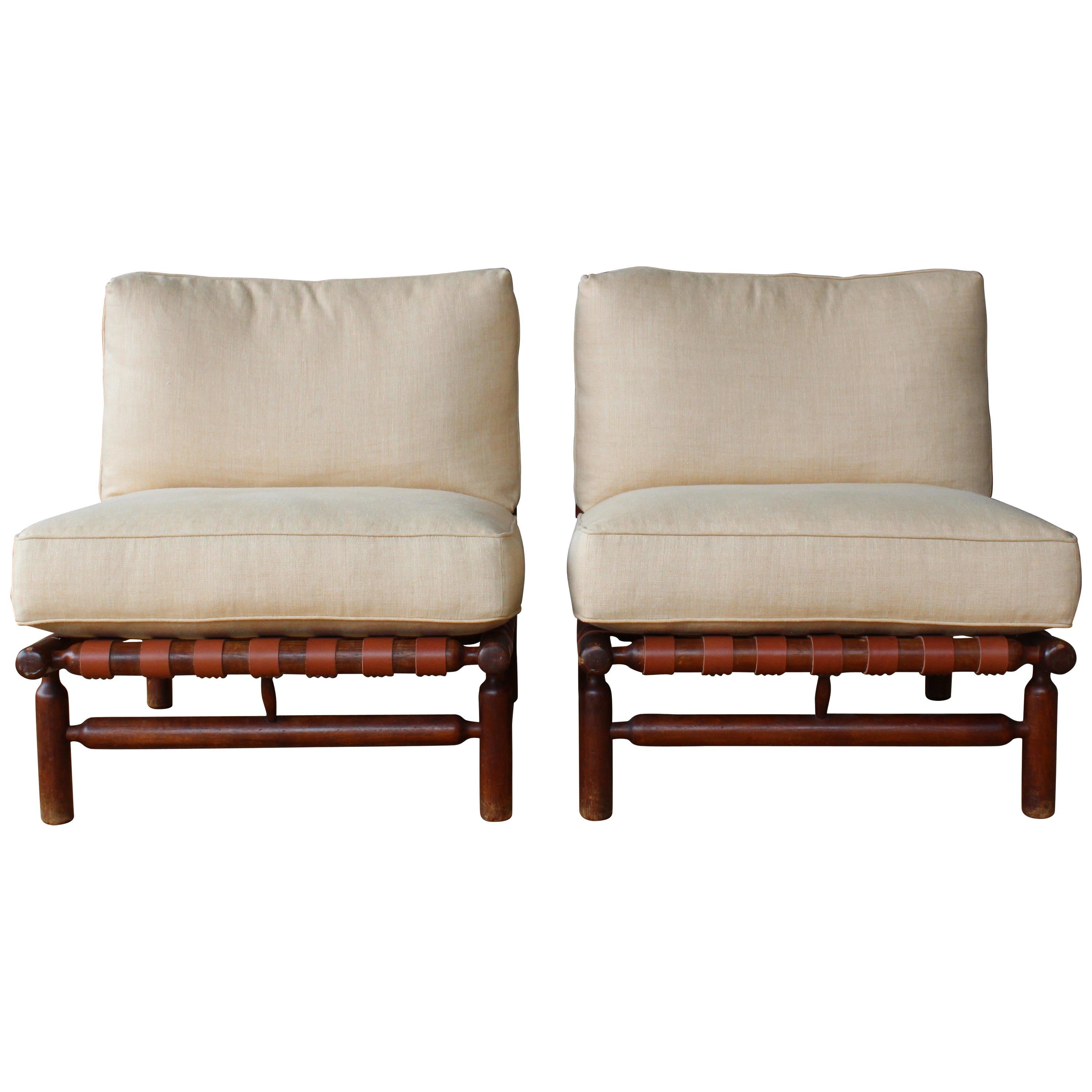 Pair of Ilmari Tapiovaara Lounge Chairs, Italy, 1957