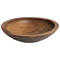 Antique Huge Sycamore Dairy Bowl, England, 19th Century