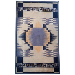 Art Deco Woollen Carpet, circa 1930s-1940s