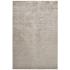 Star Silk Hand-Knotted 9x6 Rug in Silk by Helen Amy Murray