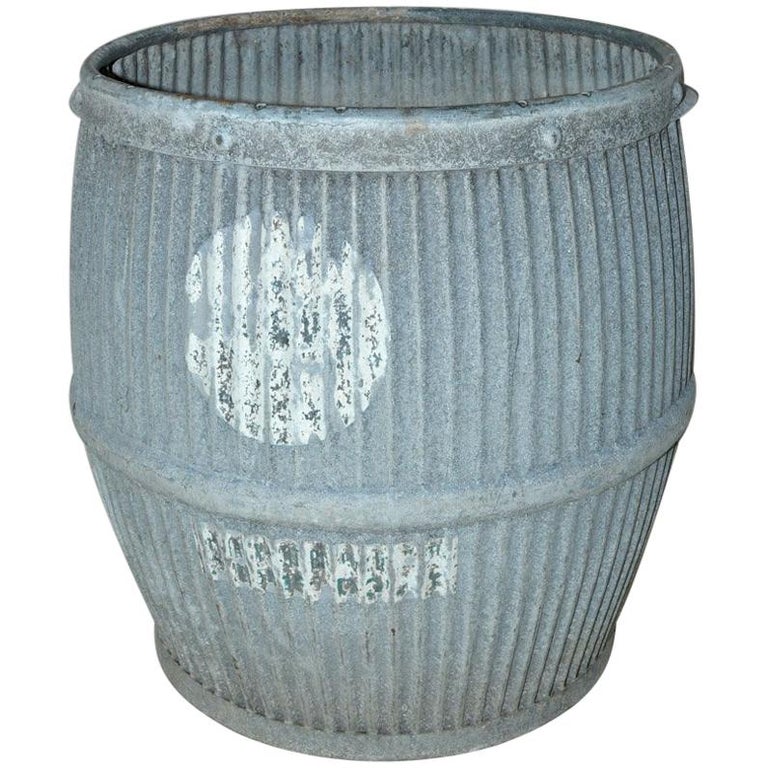 Vintage Zinc Barrel at 1stDibs