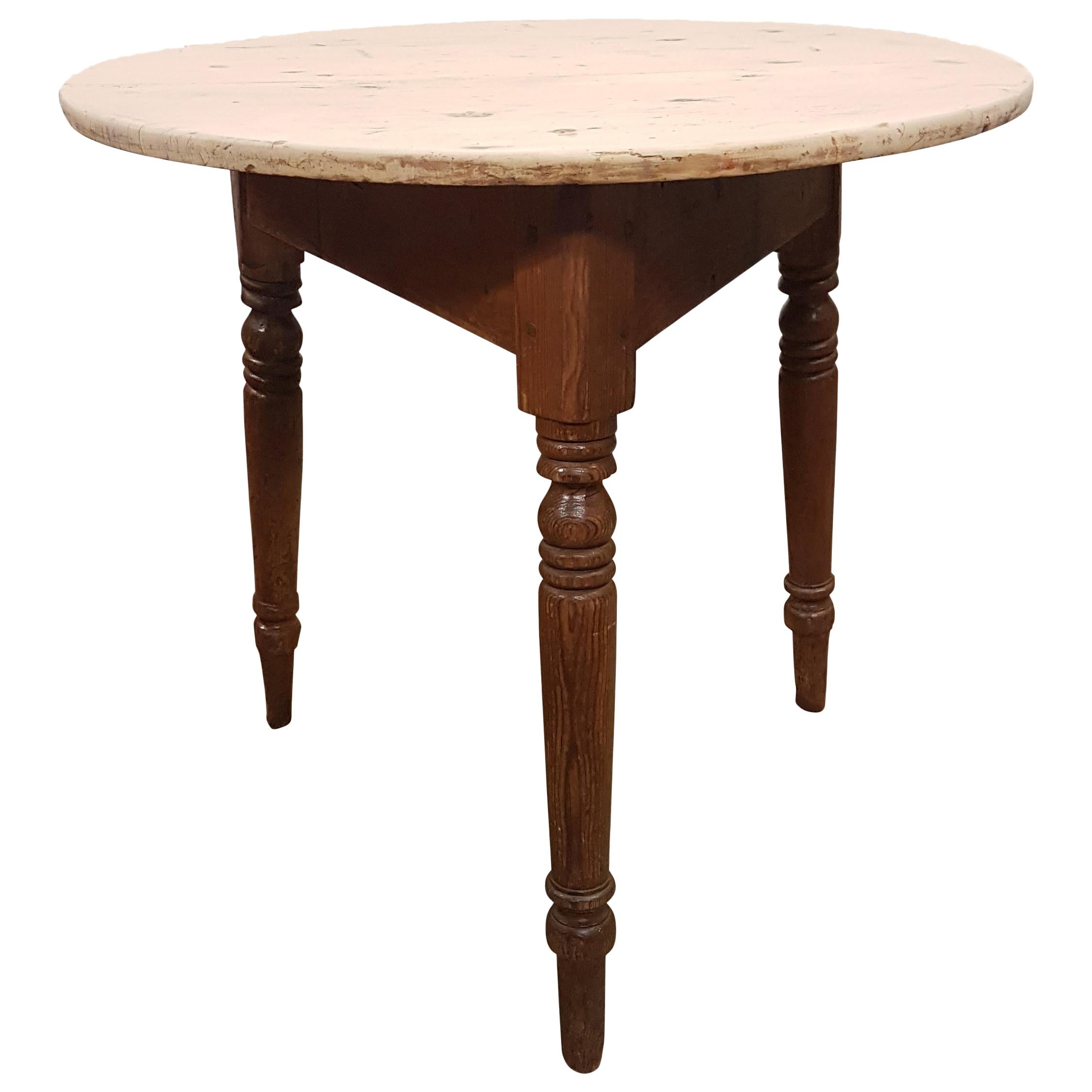 19th Century Welsh Pine Cricket Table For Sale
