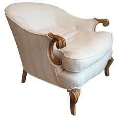 1960s French Rococo Style Low Bergere Chair