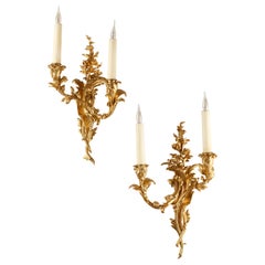 Antique Elegant Pair of Wall-Lights Attributed to Maison Millet, France, Circa 1880