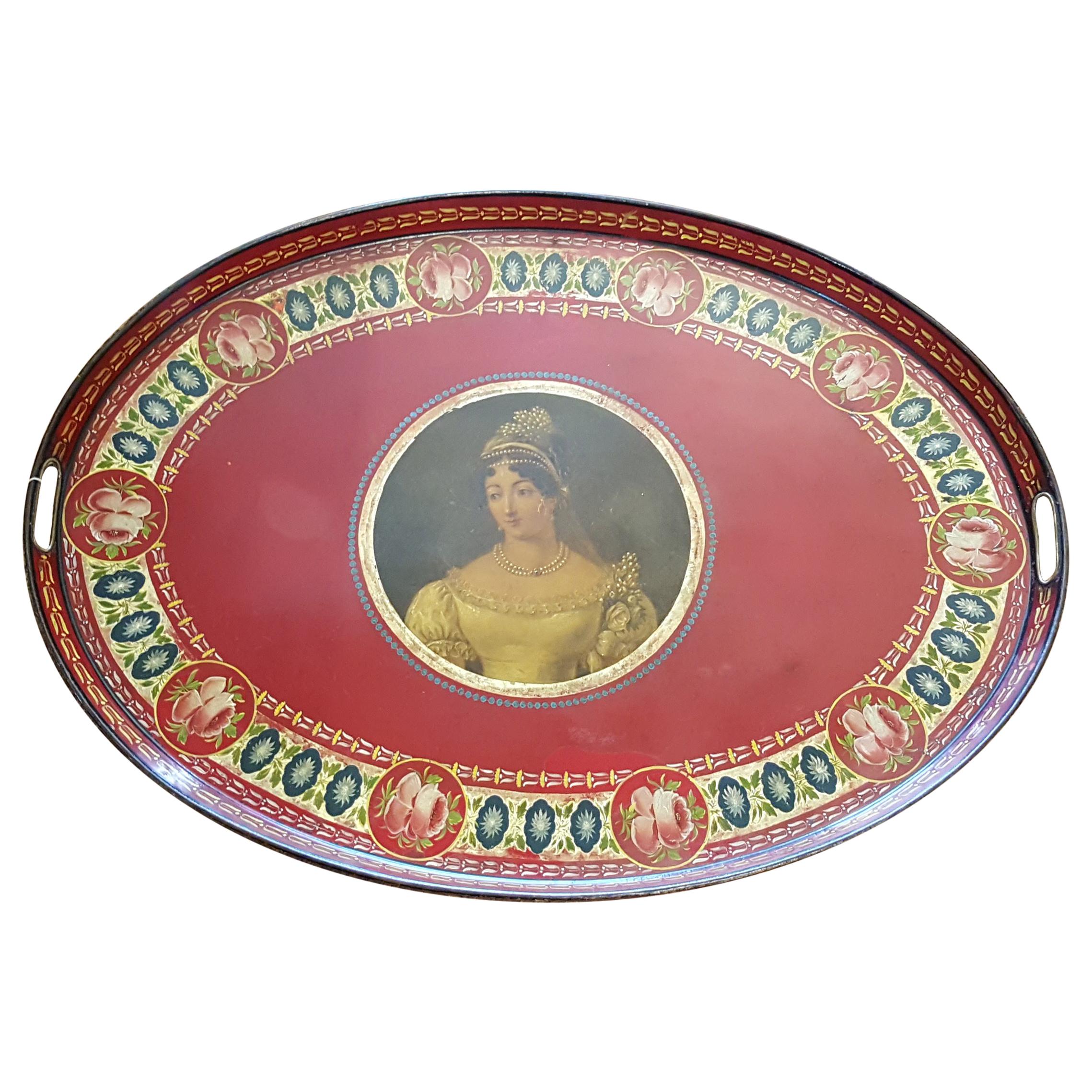 Regency Cold Toleware Tray For Sale