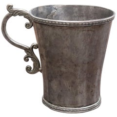 18th-19th Century Bolivian Silver Cup with Handle