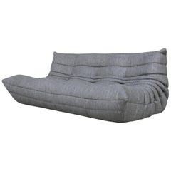 CERTIFIED Ligne Roset TOGO 3-Seat in Stain Free Mouse Fabric, DIAMOND QUALITY