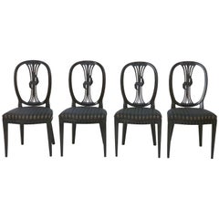 Set of Four Hepplewhite Chairs, London, 1790s