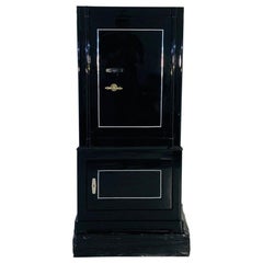 Used 1930s Black Lacquer Safe or Vault, C.A. Streuli, Switzerland