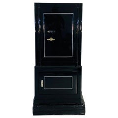 1930s Black Lacquer Safe or Vault, C.A. Streuli, Switzerland