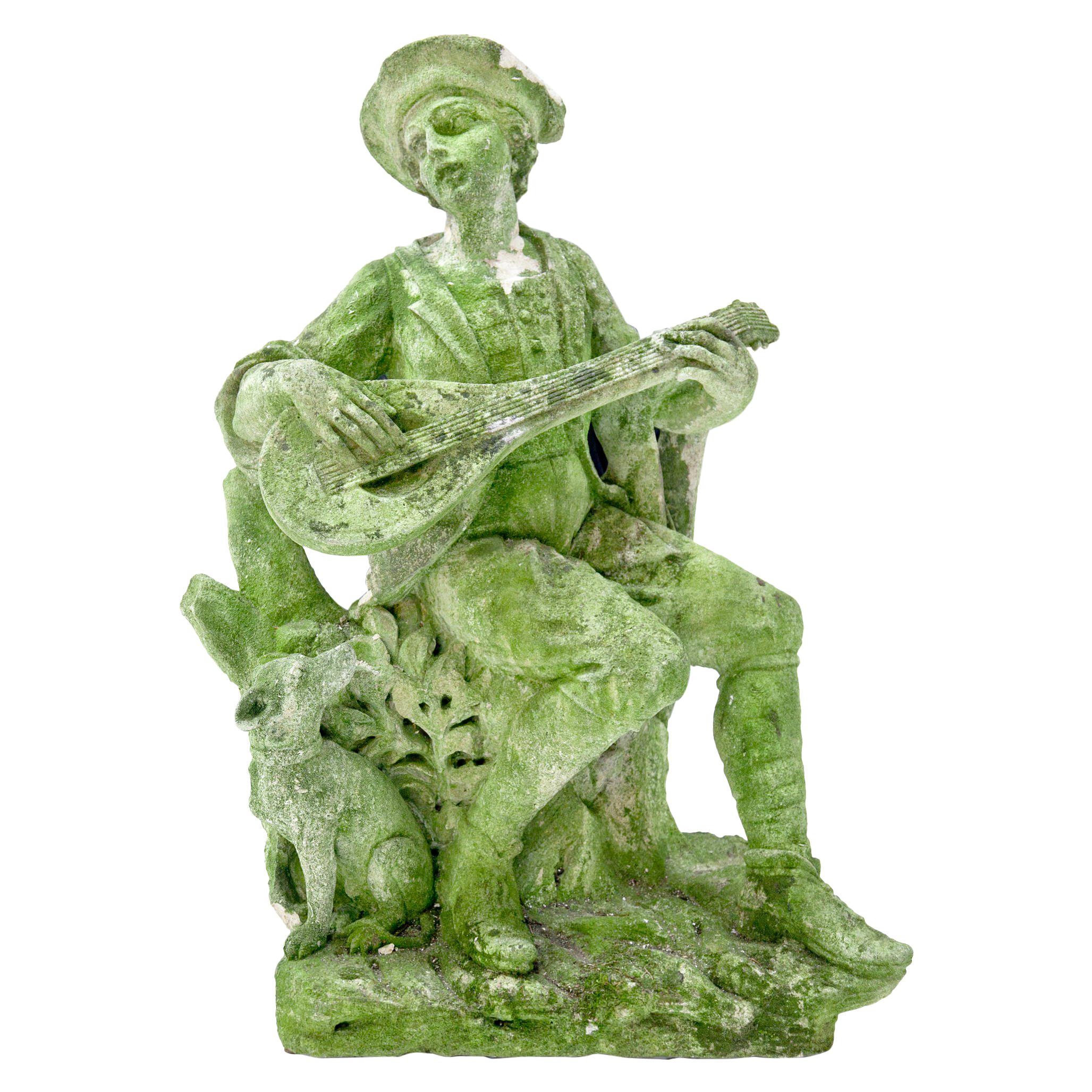 Garden Sculpture of a Musician, prob. Italy, 20th Century