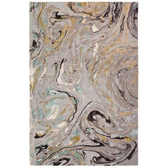 Marble Hand Knotted 10x8 Rug in Wool and Silk by Rodarte
