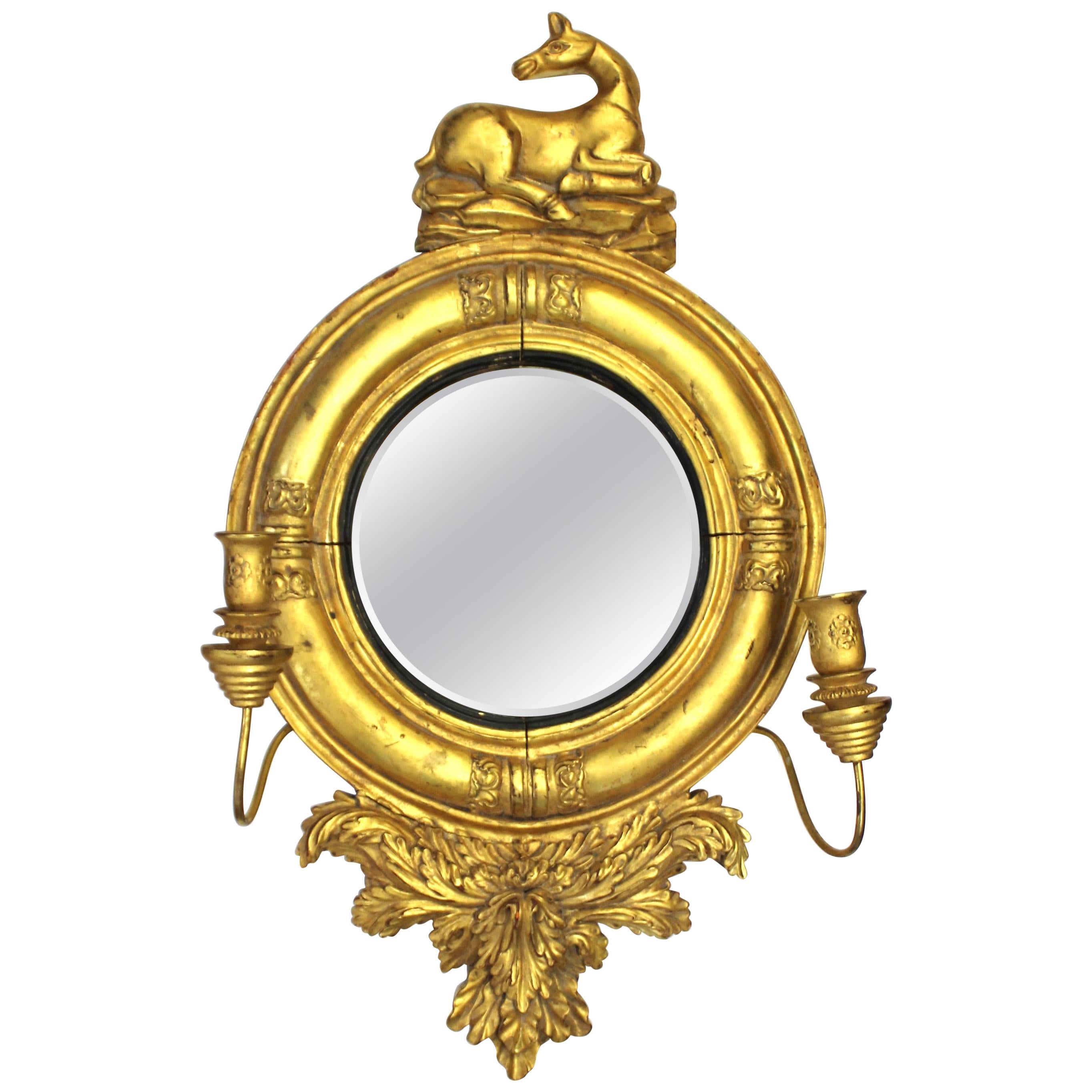 William IV Style Giltwood Girandole Mirror