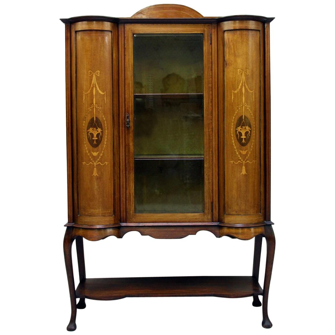 Showcase Art Nouveau Chippendale Antique Bookcase Baroque Empire For Sale