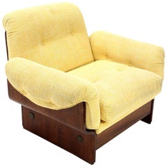 Italian Midcentury Armchair with Plywood Frame, 1960s