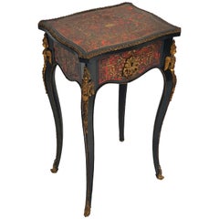 Antique Manufactory of A. Lemoine, Boulle or Napoleon III, Sewing Table, 1850s