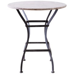 French Iron Stone Top Bistro or Cafe Table
