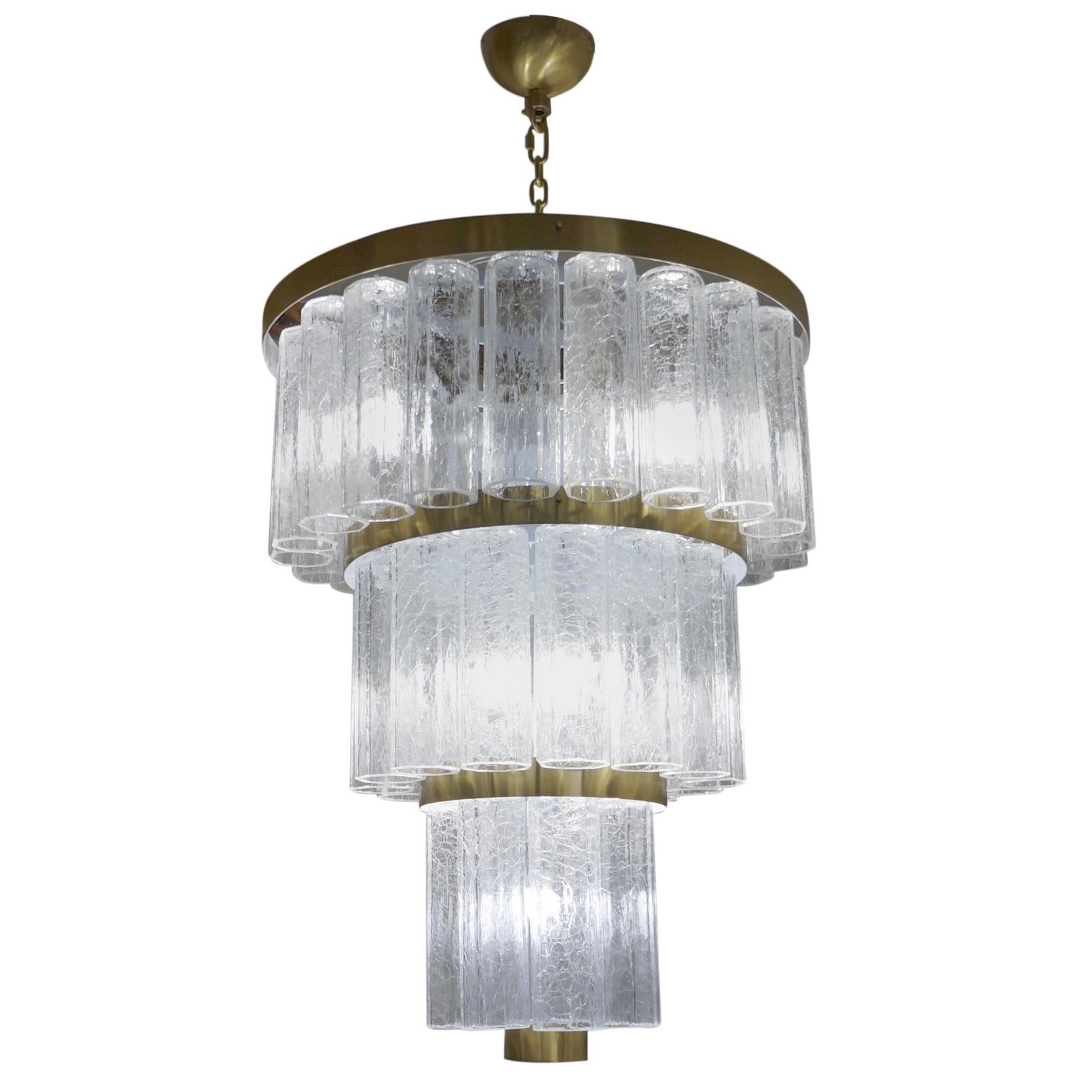 Lampadario in vetro di Murano di Toso Murano della metà del secolo scorso, anni '84