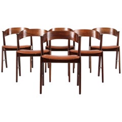 Kai Kristiansen Set of Six Rosewood Dining Chairs