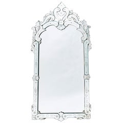 French Venetian Style Rococo Pier Mirror, circa 1900