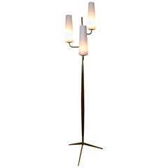 Vintage 1950 Triple Lighting Floor Lamp by Maison Lunel