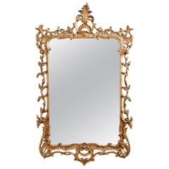 19th Century French Rococo Giltwood Carved Mirror