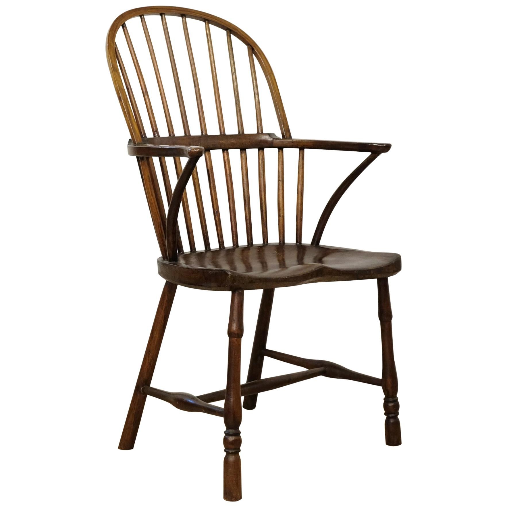 English West Country Mid-19th Century Stickback Windsor Chair