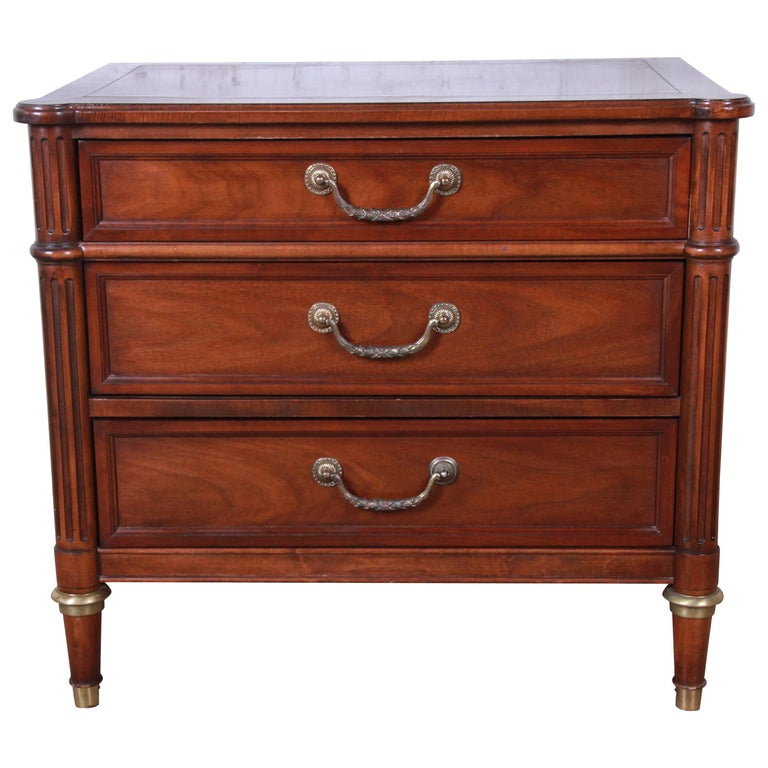 Baker Furniture Louis XVI Style French Regency Three-Drawer Bachelor Chest at 1stDibs