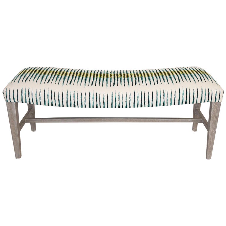 Accent Bench with Bowed Seat For Sale