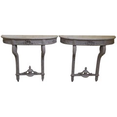 Pair of French Antique Console Tables or Pier Tables