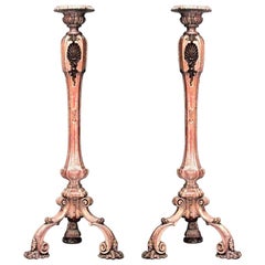 Pair of French Louis XV Stripped Pedestals