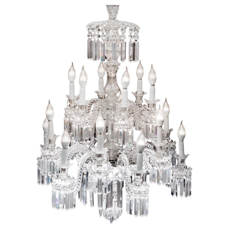 Baccarat Crystal Important Chandelier, France, 1850s at 1stDibs