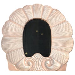 Terra Cotta Ceramic Shell Motif Picture or Photo Frame in Either Pink or Buff