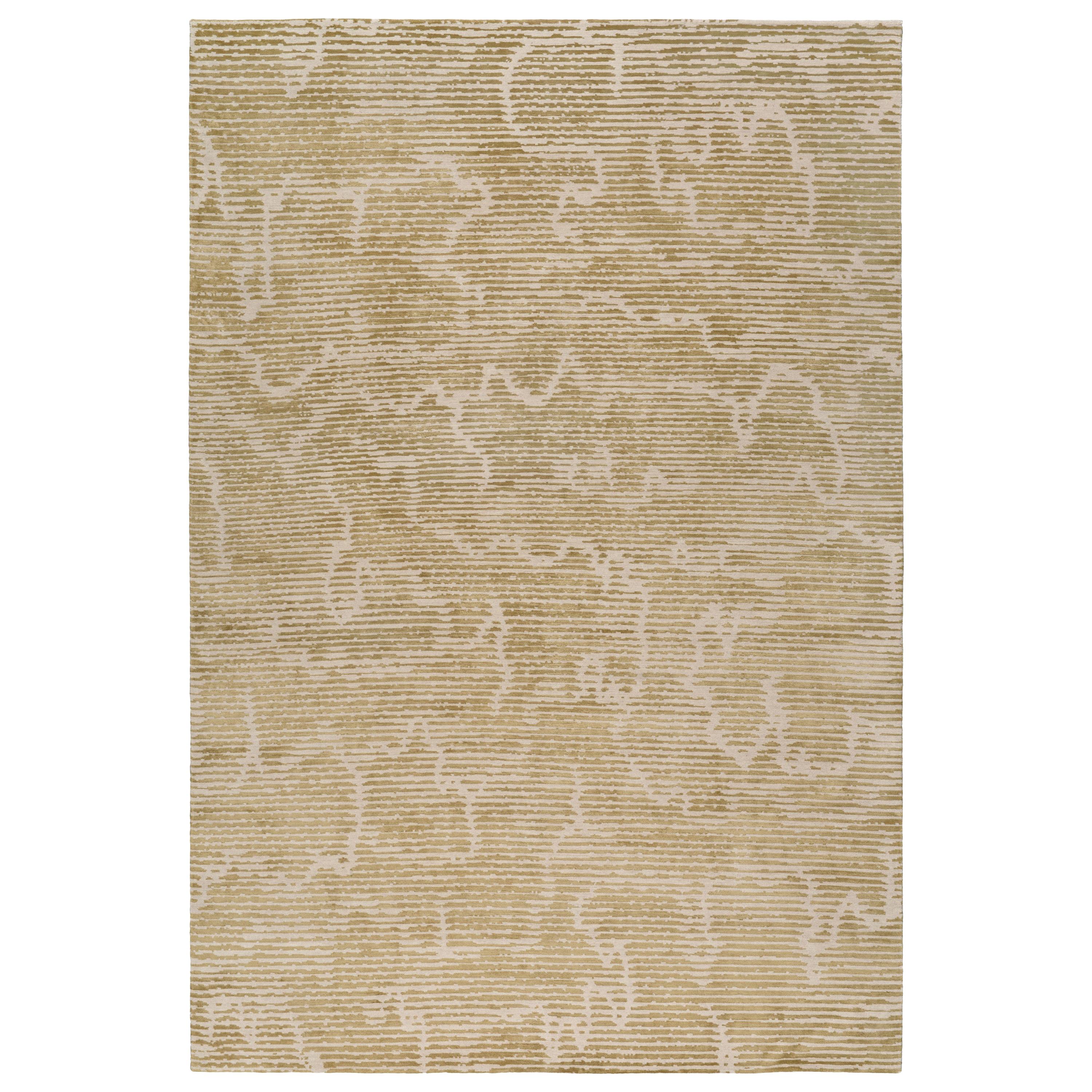 Staccato Hand-Knotted 9x6 Rug in Wool and Silk by Kelly Wearstler