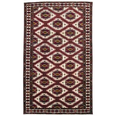 Vintage Central Asian Turkoman Carpet