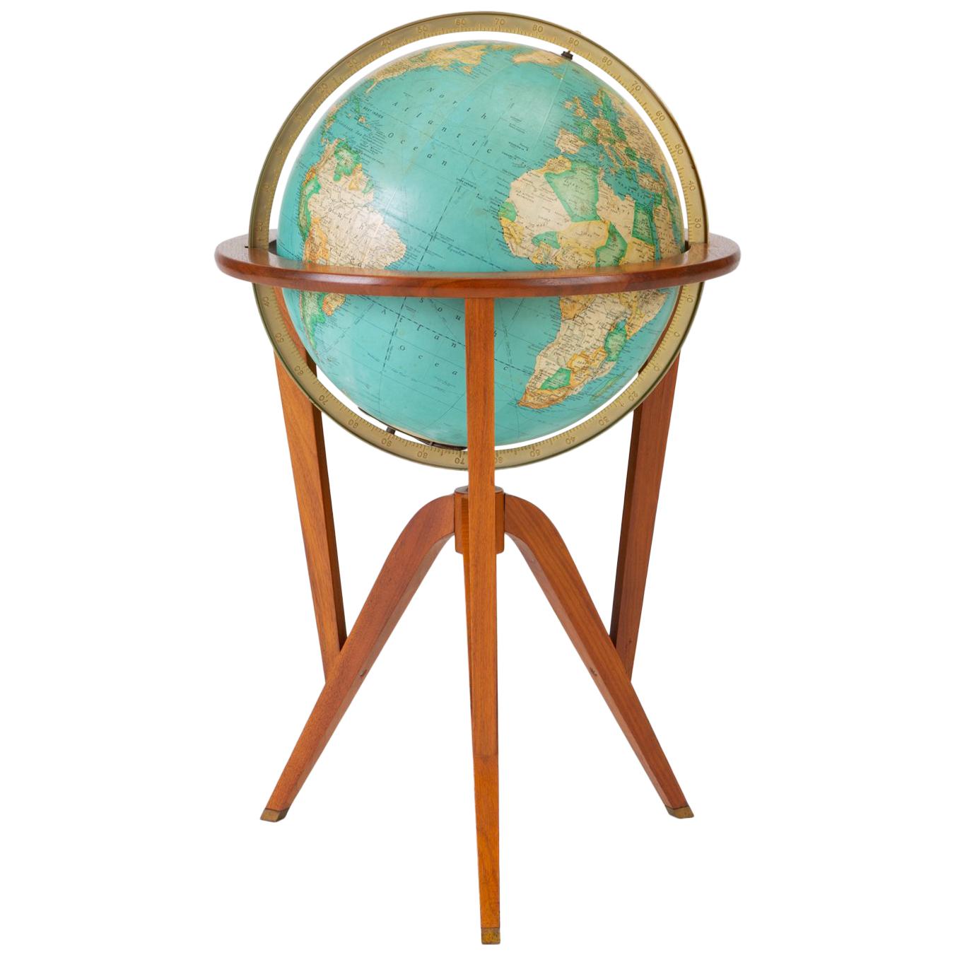 Rand McNally “Cosmopolitan” Globe with Stand by Edward Wormley